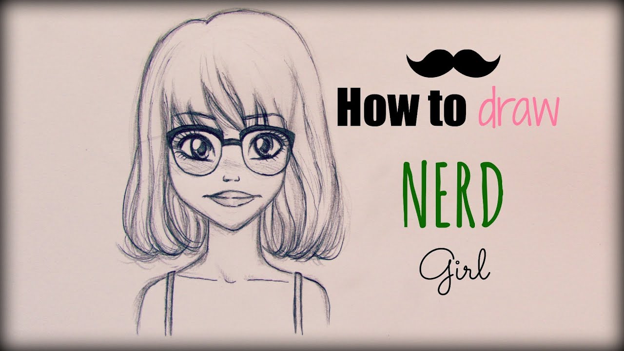 1280x720 how to draw a nerd girl - Nerd Drawing
