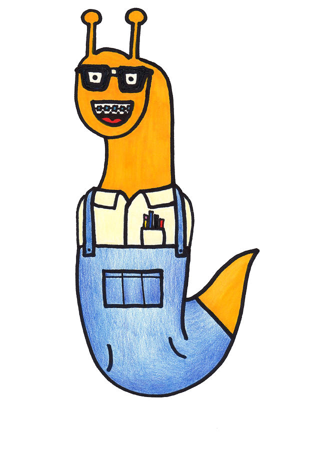 638x900 banana slug nerd drawing - Nerd Drawing