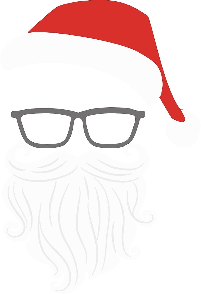 686x1000 funny christmas mustache nerd glasses santa - Nerd Glasses Drawing