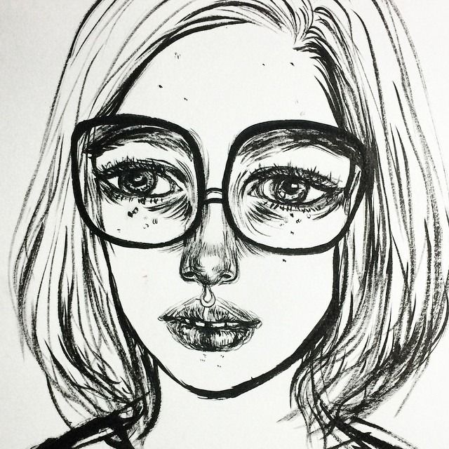 640x640 short hair nerd - Nerd Glasses Drawing