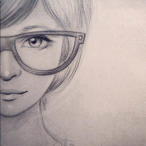500x500 Nerdy Girl - Nerdy Girl Drawing