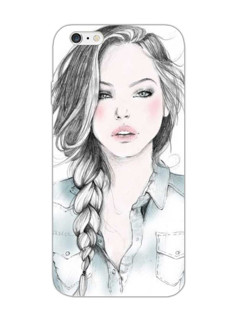800x1064 Sketches For Girls Mobile Cover Nerdy Girl - Nerdy Girl Drawing