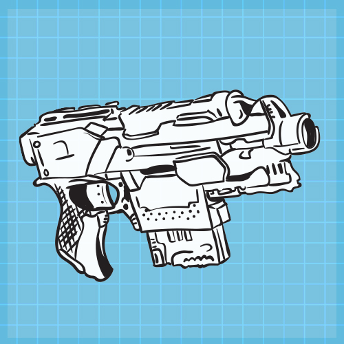 500x500 huge collection of 'nerf gun drawing' download more than - Nerf Gun Drawing