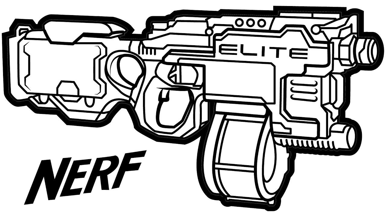 Nerf Gun Drawing at Explore collection of Nerf Gun