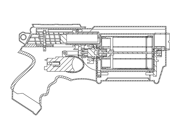 600x420 solidworks nerf gun on behance - Nerf Gun Drawing
