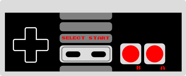 600x247 nes controller clip art - Nes Controller Drawing