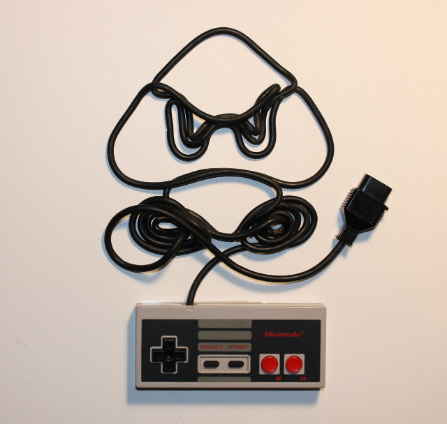 640x608 nintendo characters created from nes controller cords - Nes Controller Drawing
