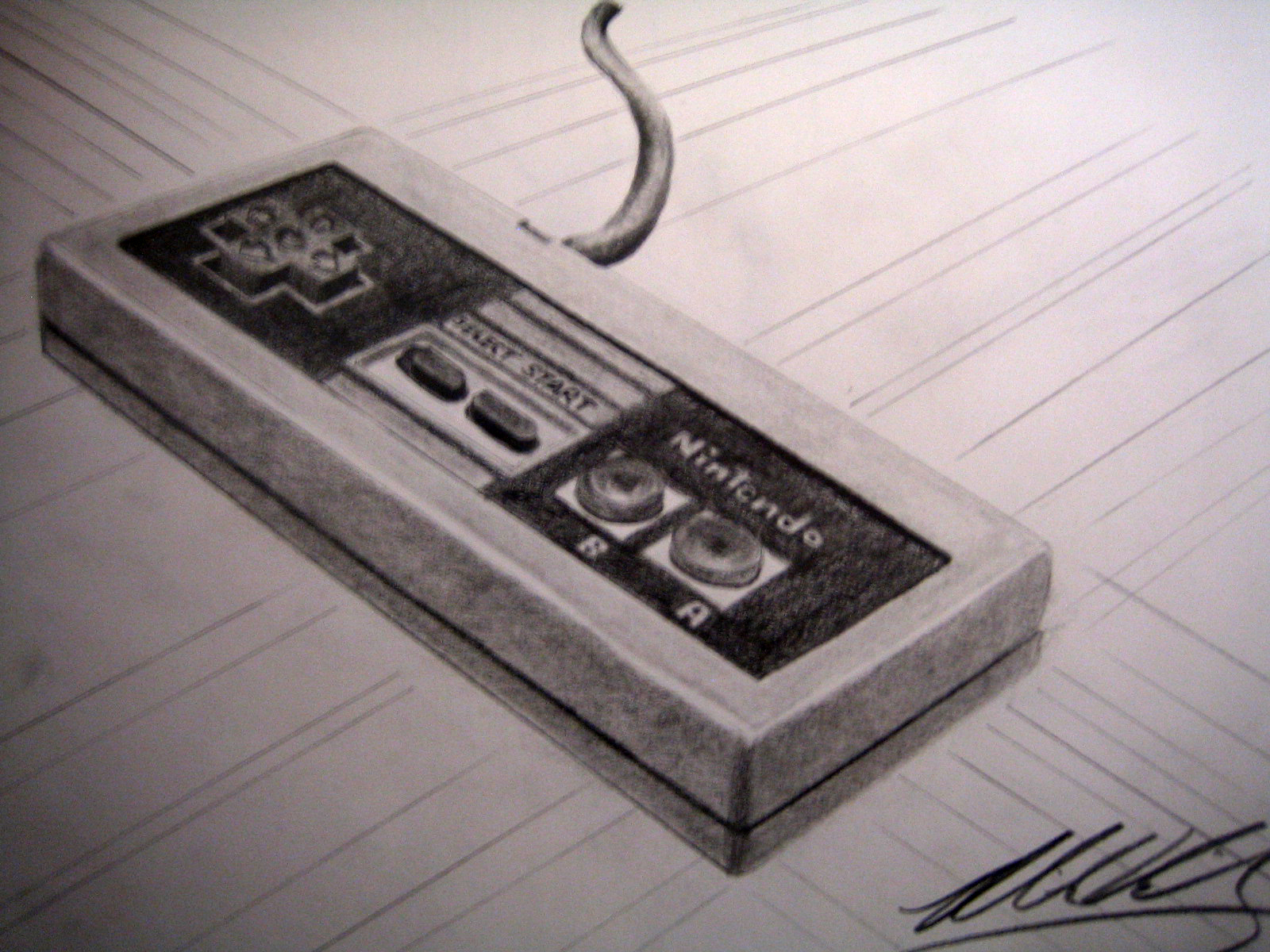 1600x1200 nintendo controller drawing hd wallpaper, background images - Nes Controller Drawing