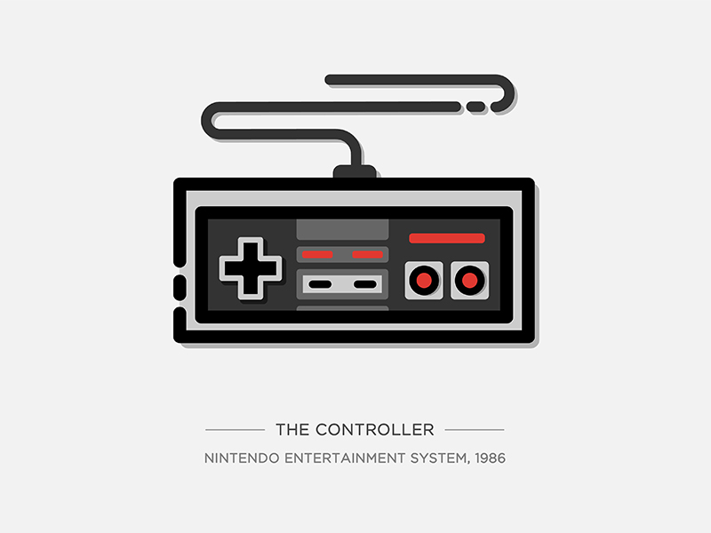 800x600 nintendo illustration series - Nes Controller Drawing