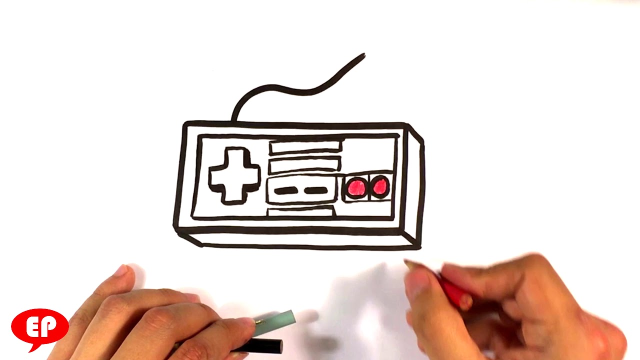 1280x720 how to draw a nintendo controller - Nes Controller Drawing
