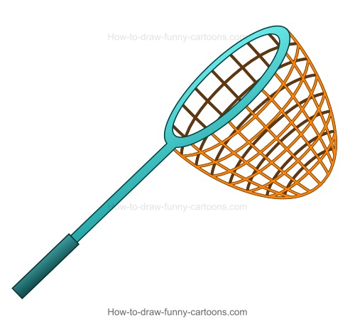 500x467 how to draw a cartoon net - Net Drawing