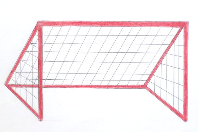 640x426 How To Draw A Soccer Goal - Net Drawing