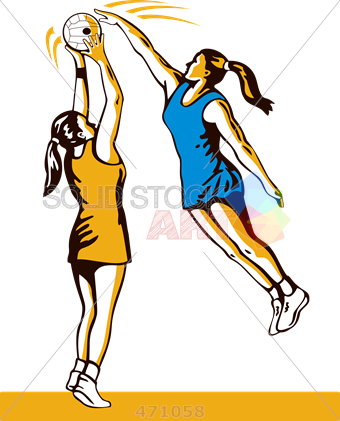 340x421 Stock Illustration Of Old Fashioned Cartoon Drawing Of Netball - Netball Drawing
