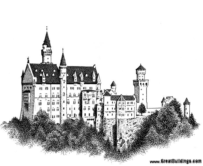 700x572 Neuschwanstein Castle - Neuschwanstein Castle Drawing