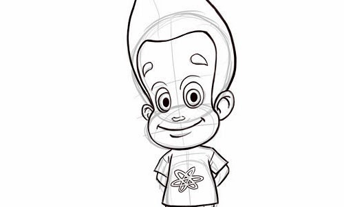 500x301 How To Draw Jimmy Neutron - Neutron Drawing