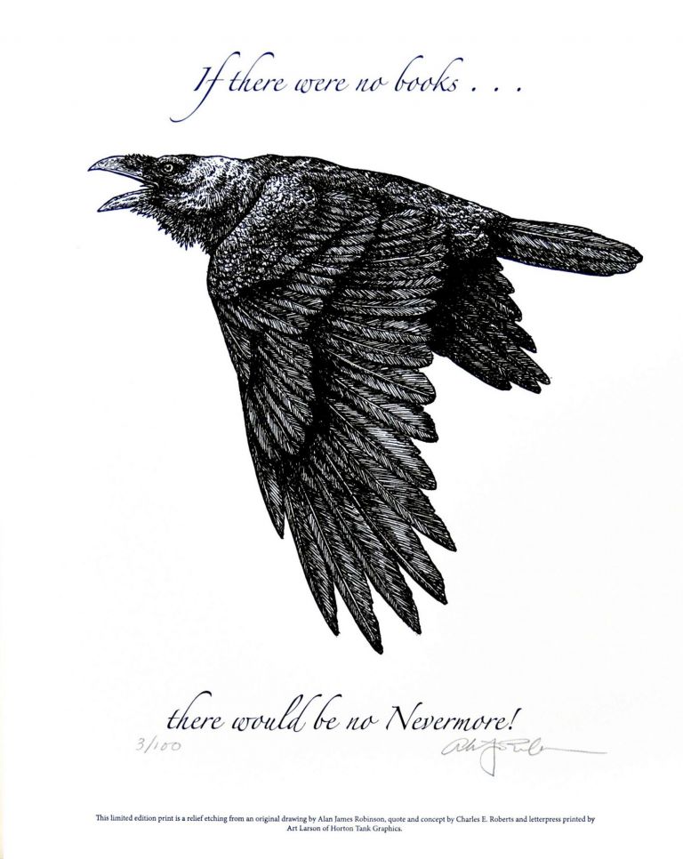 768x966 If There Were No Books There Would Be No Nevermore! Print - Nevermore Drawing