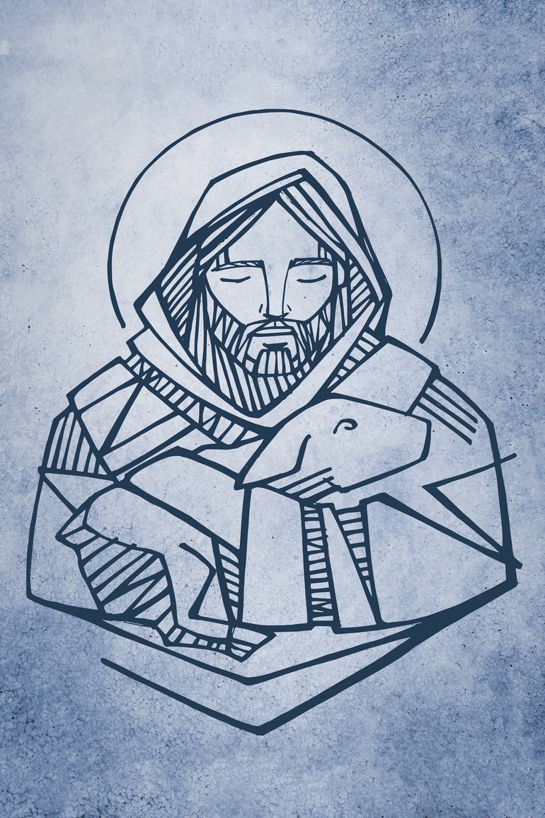 770x1155 Jesus Christ Good Shepherd New Media - New Drawing Of Jesus