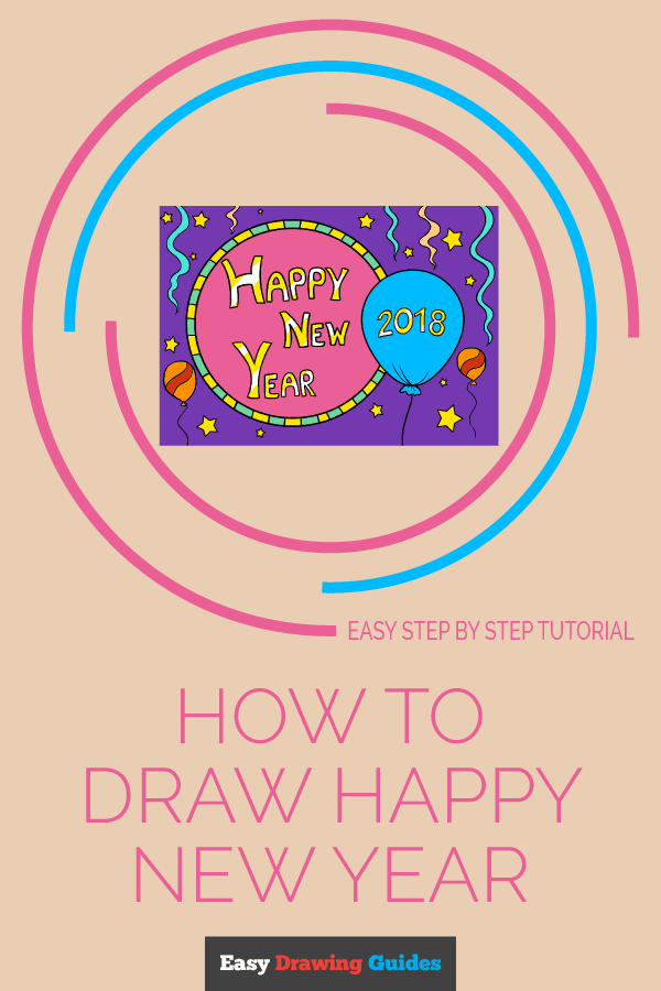 600x900 How To Draw Happy New Year - New Easy Drawing
