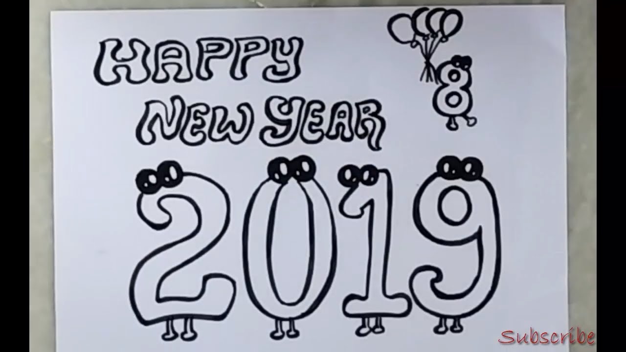 1280x720 Happy New Year Drawing Easy Artistica - New Easy Drawing