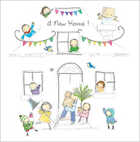 284x288 pencil drawing new home card funky pigeon - New Home Drawing