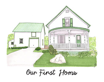 340x270 House Drawing Etsy - New House Drawing