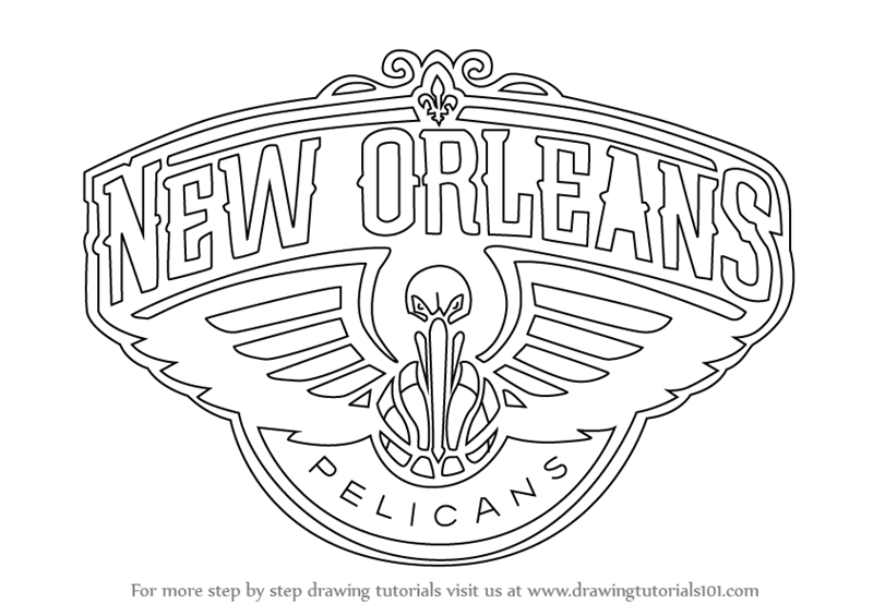 800x565 Learn How To Draw New Orleans Pelicans Logo - New Orleans Drawing
