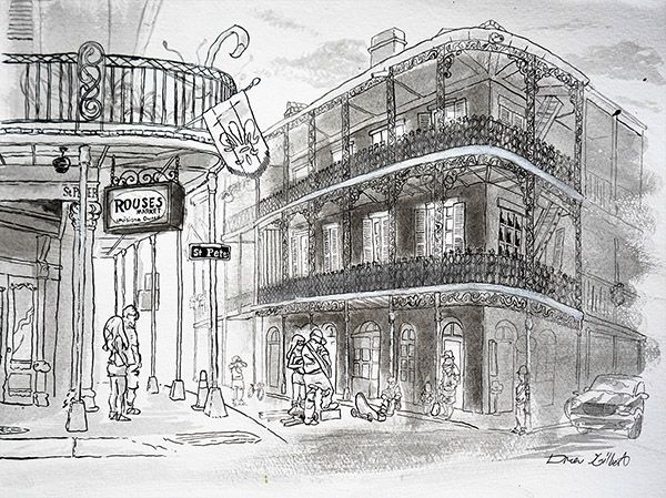 new orleans landscape drawing