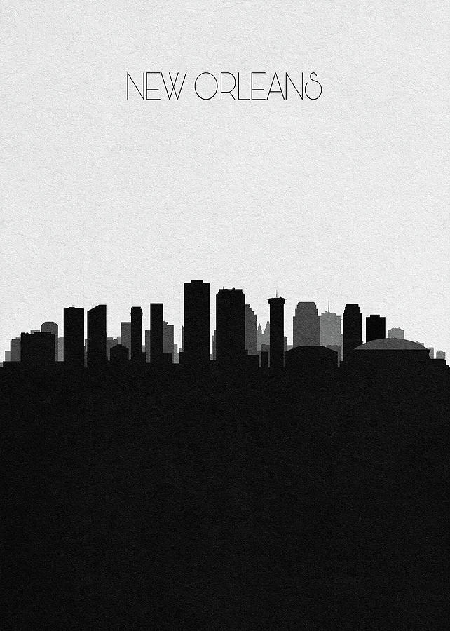 642x900 New Orleans Cityscape Art Drawing - New Orleans Skyline Drawing