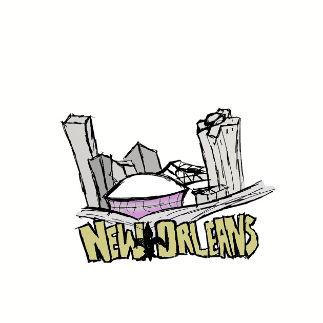 630x630 New Orleans Skyline - New Orleans Skyline Drawing