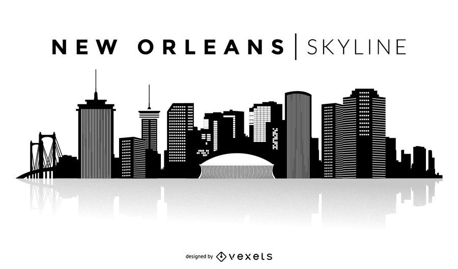 900x529 New Orleans Skyline Silhouette - New Orleans Skyline Drawing