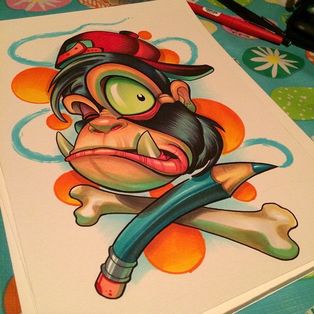 640x640 New School Cartoon Tattoo Designs - New School Drawings