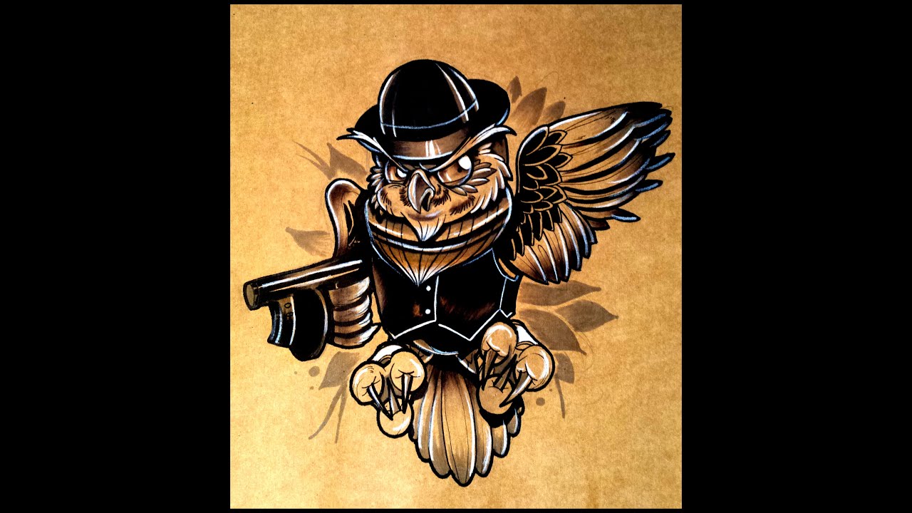 1280x720 How To Draw A New School Owl - New School Drawings