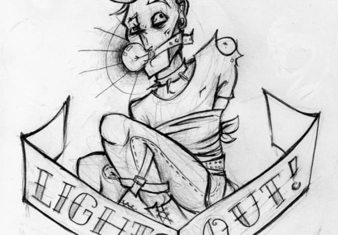 680x474 draw you a new school tattoo design in either liner or black - New School Tattoo Drawings