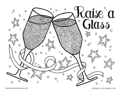 500x386 coloring pages online unicorn halloween disney printable fresh new - New Year Celebration Drawing