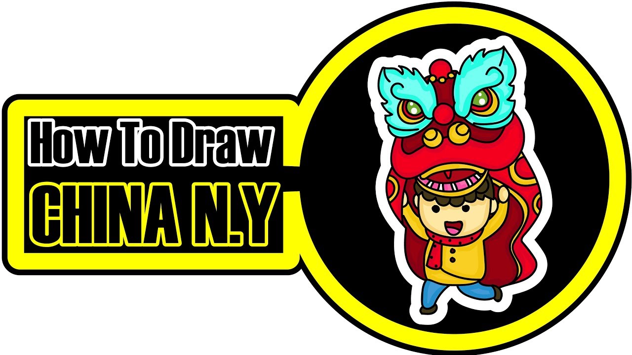 1280x720 Download How To Draw Chinese New Year Lion For Beginner Chinese - New Year Celebration Drawing