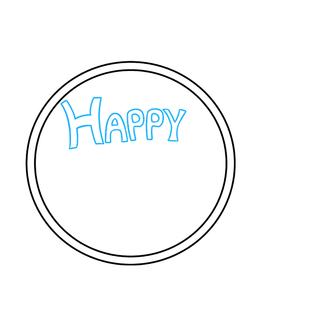 680x678 how to draw happy new year - New Year Drawing