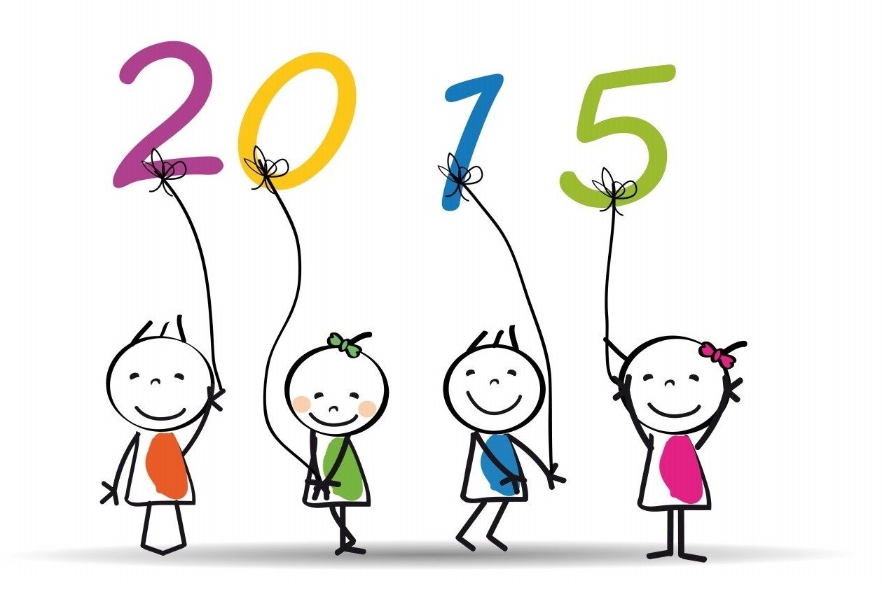 1259x863 Happy New Year Kids Drawing Dang Minh Khai - New Year Drawing For Kids