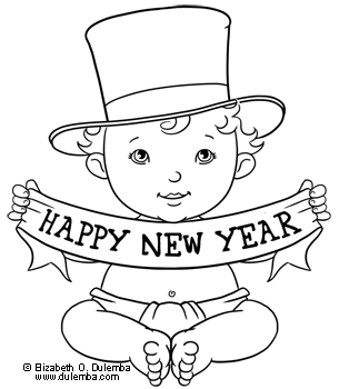 305x350 Happy New Year Drawing Image - New Year Drawing Images