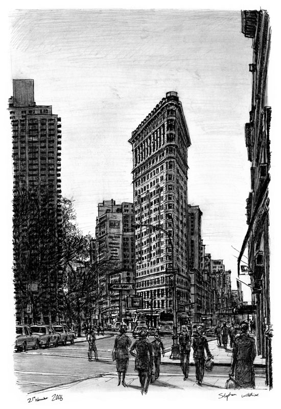 new york drawing buildings