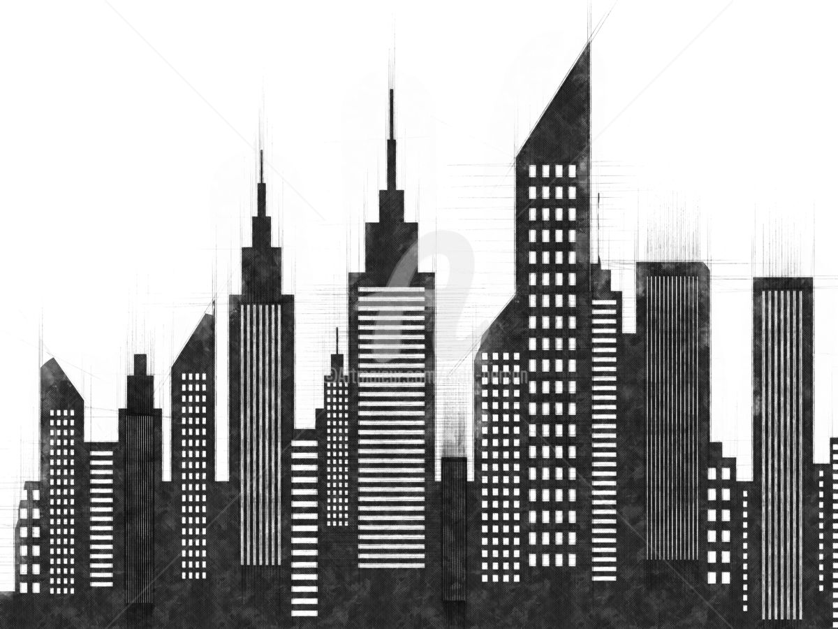 new york city drawing buildings