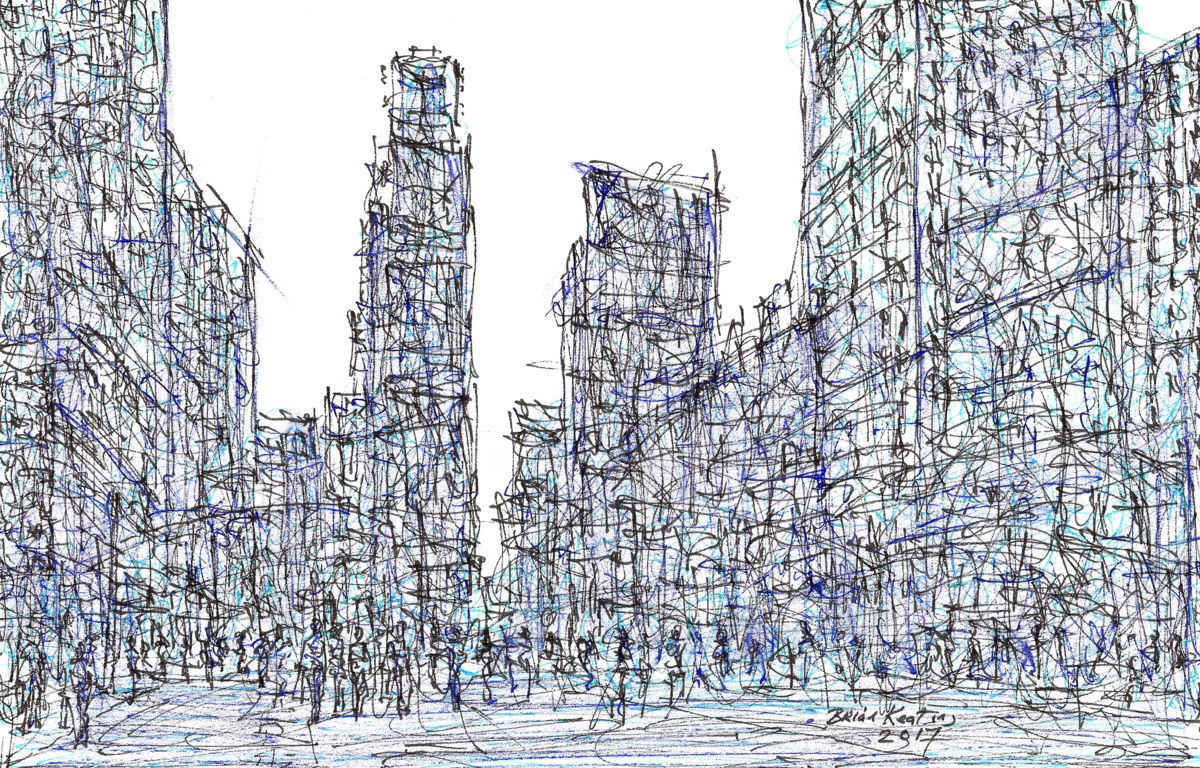 1200x768 manhattan new york city drawing - New York City Drawing