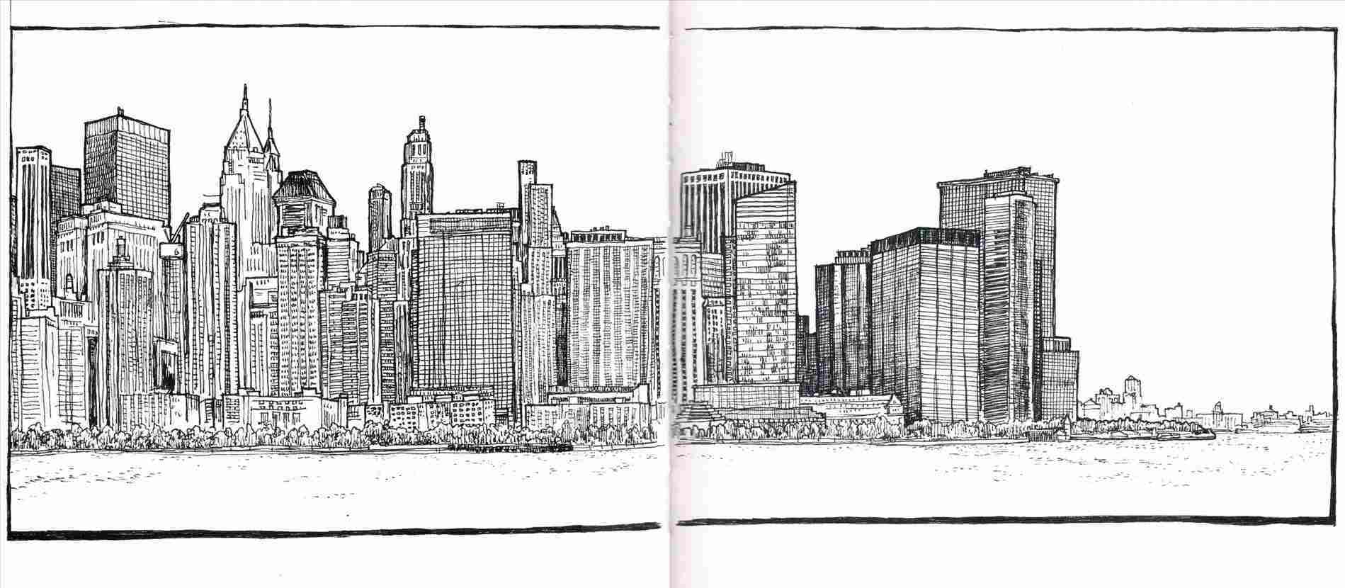 1899x830 Landscape Beach Rhcollectioncom Landscape Easy Drawing New York - New York City Easy Drawing