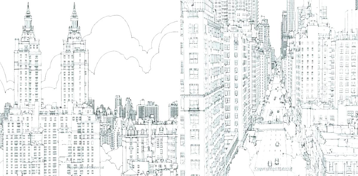 1200x592 new york city color pages new city coloring pages unique empire - New York City Easy Drawing