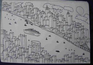 300x210 New York City Drawing Easy - New York City Easy Drawing