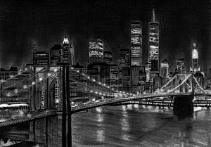 300x209 New York City Landscape Drawings Fine Art America - New York Cityscape Drawing
