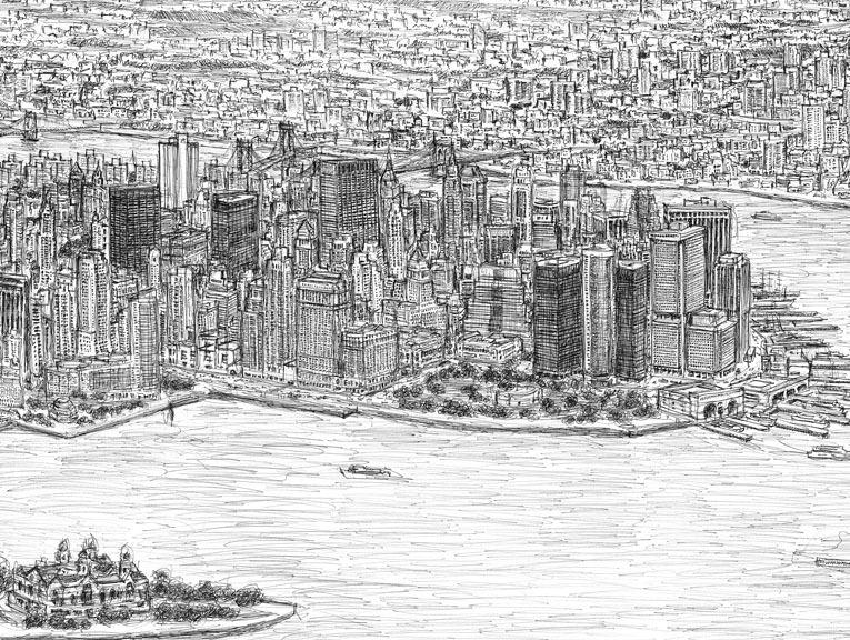 765x576 new york panorama - New York Drawing