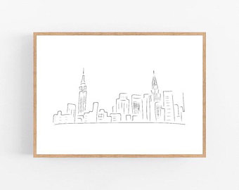340x270 New York Drawing Etsy - New York Drawing
