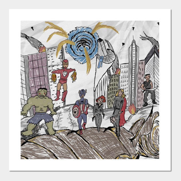 630x630 battle of new york drawing from spider man homecoming - New York Drawing