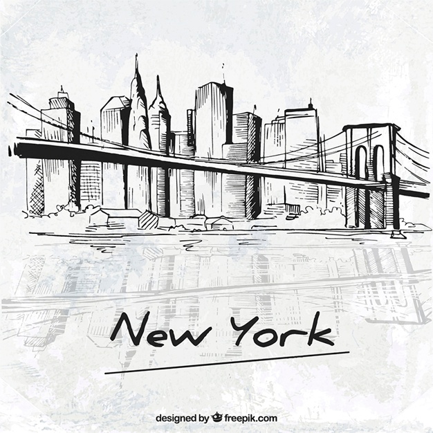 626x626 New York Skyline Vectors, Photos And Free Download - New York Skyline Drawing