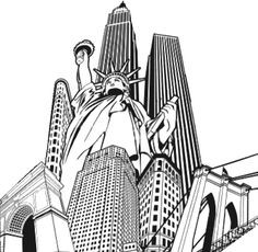 236x230 Manhattan Skyline Coloring Pages Lovely New York City Coloring - New York Skyline Drawing Color